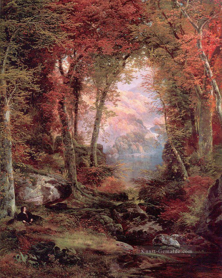 Die Herbst Woods Under die Bäume Landschaft Thomas Moran Ölgemälde